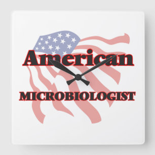 American Microbiologist Square Wall Clock
