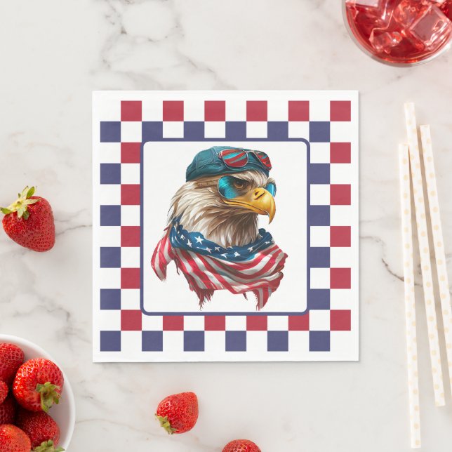 American Modern Eagle  Napkin (Insitu)