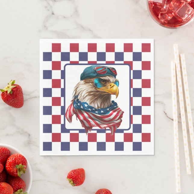 American Modern Eagle  Napkin (Insitu)