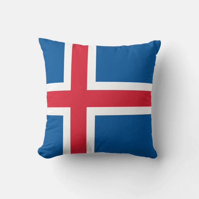 American MoJo Pillow with flag of Iceland (Front)