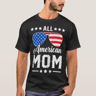 American Mom 4th Of July Funny Patriotic Usa Match T-Shirt