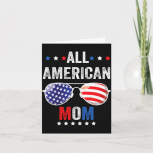 American mom usa flag 4th of july sunglasses card