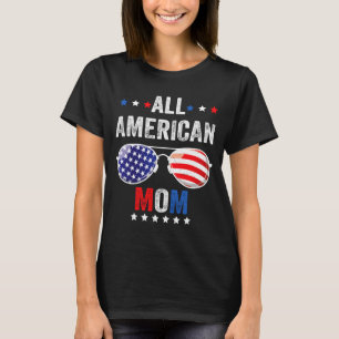 American mom usa flag 4th of july sunglasses T-Shirt