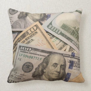American Money Throw Pillow