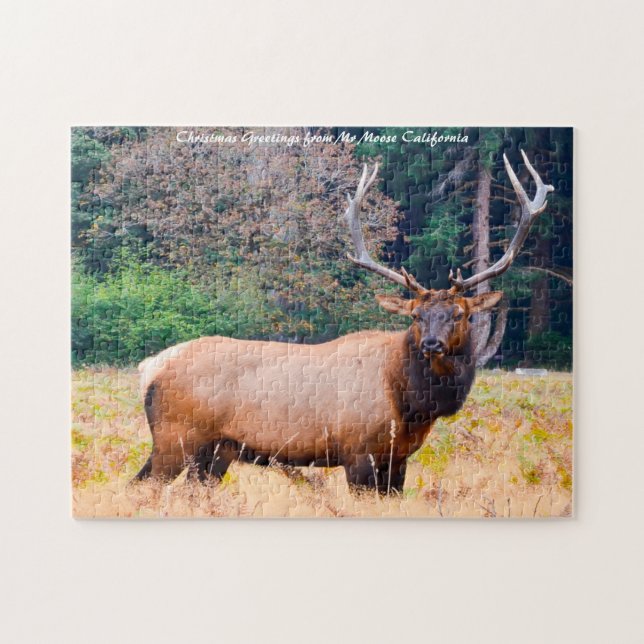 American Moose in California.Christmas Greetings Jigsaw Puzzle (Horizontal)