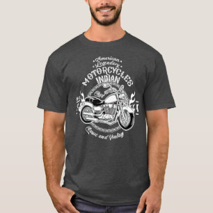 American Motorcycle Indian Bikers Vintage Retro T-Shirt