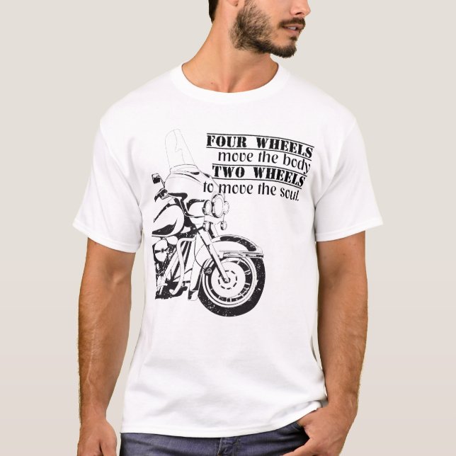 American Motorcycle Two Wheels One Passion T-Shirt (Front)