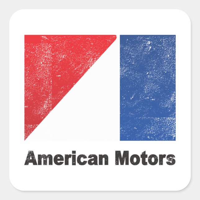 American Motors Distressed Logo Square Sticker (Front)