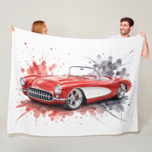 American Muscle Car Fleece Blanket