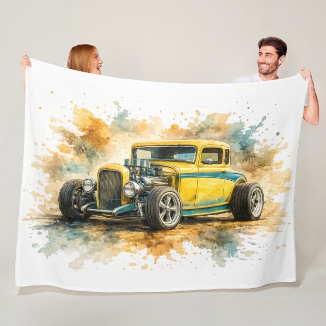 American Muscle Car Fleece Blanket (In Situ)
