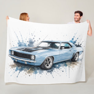 American Muscle Car Fleece Blanket