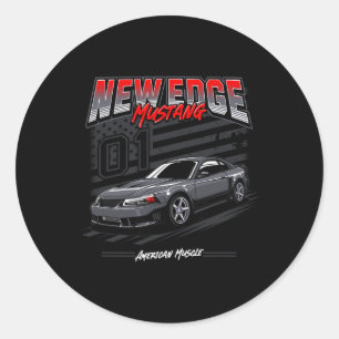 American Muscle Car New Edge Coupe 4.6  Classic Round Sticker