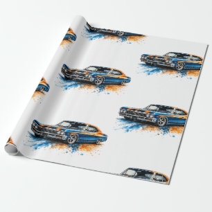 American Muscle Car Wrapping Paper