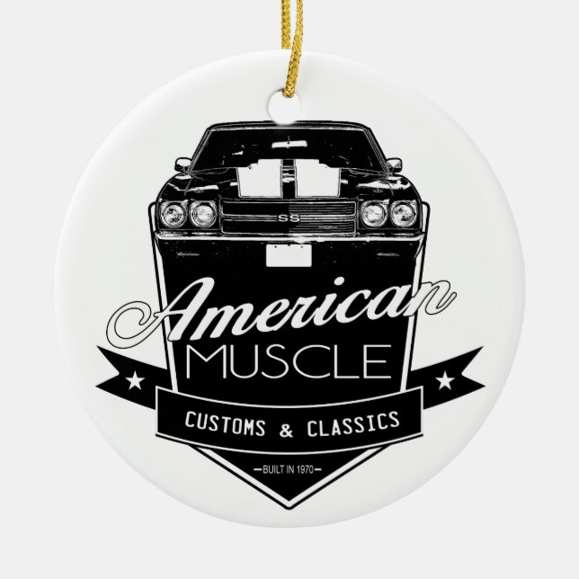 American Muscle Chevelle Ceramic Ornament (Front)