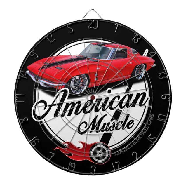 American Muscle Corvette Dartboard (Front)