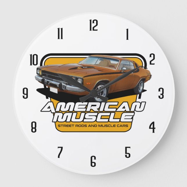 American Muscle Roadrunner Large Clock (Front)