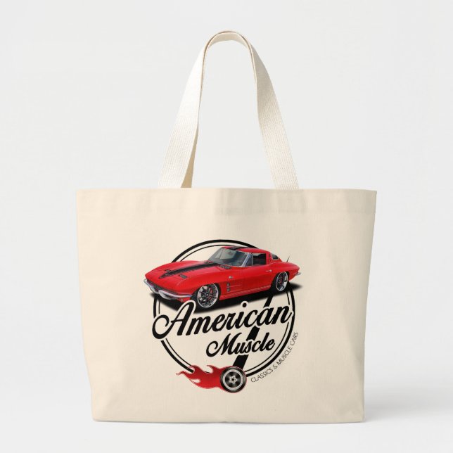 American Muscle Stingray Large Tote Bag (Front)