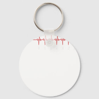 American Muscle V 8 Car Engine 18436572 heart beat Keychain