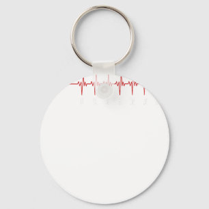 American Muscle V 8 Car Engine 18436572 heart beat Keychain