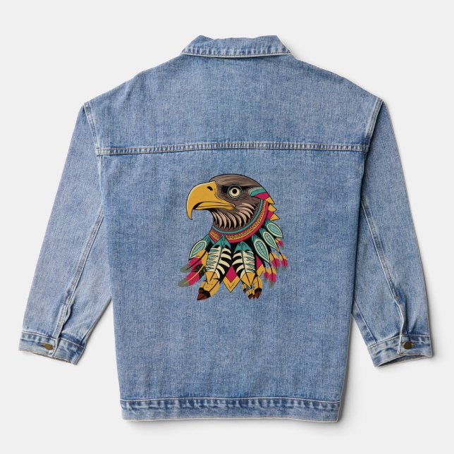 American Native Eagle Denim Jacket (Back)