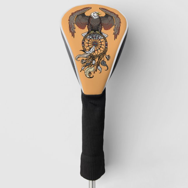 American native indians dreamcatcher golf head cover (Front)