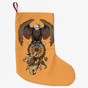 American native indians dreamcatcher small christmas stocking