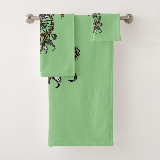 American native indians dreamcatcher towel set (Insitu)