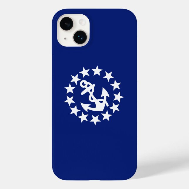 American Nautical Yacht Flag Anchor Stars Blue Case-Mate iPhone Case (Back)