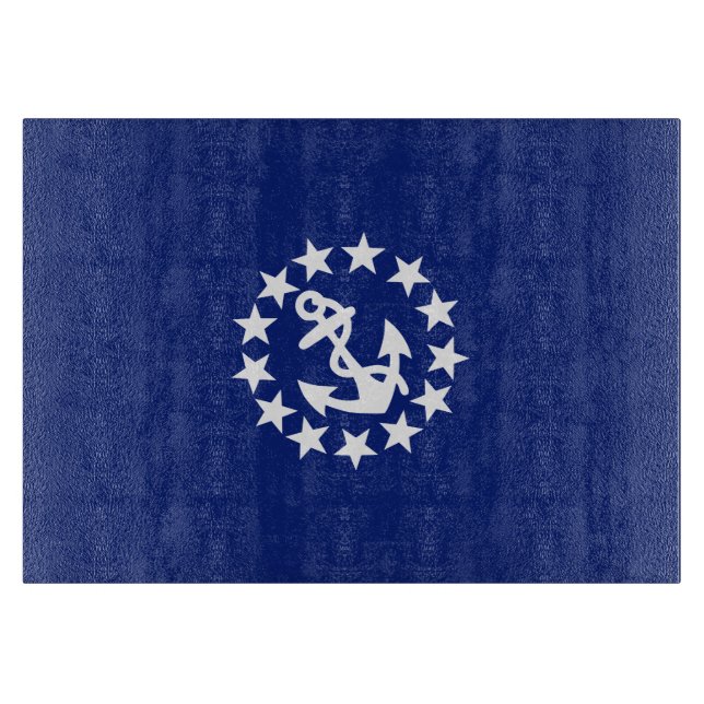 American Nautical Yacht Flag Navy Blue Decor Cutting Board (Front)