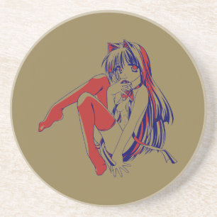 American Neko Catgirl Furry Anime Loli Slave Coaster
