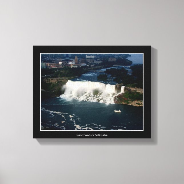 American Niagara Falls Aerial View Canvas Print (Front)