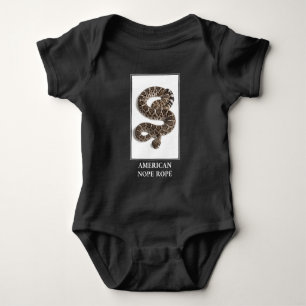 American Nope Rope - Rattlesnake Snake Danger Baby Bodysuit