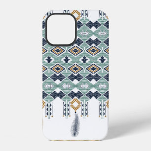 American north indian geometry seamless border. Na iPhone 12 Case