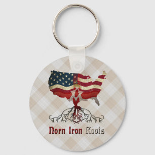 American Northern Irish Roots Keychain
