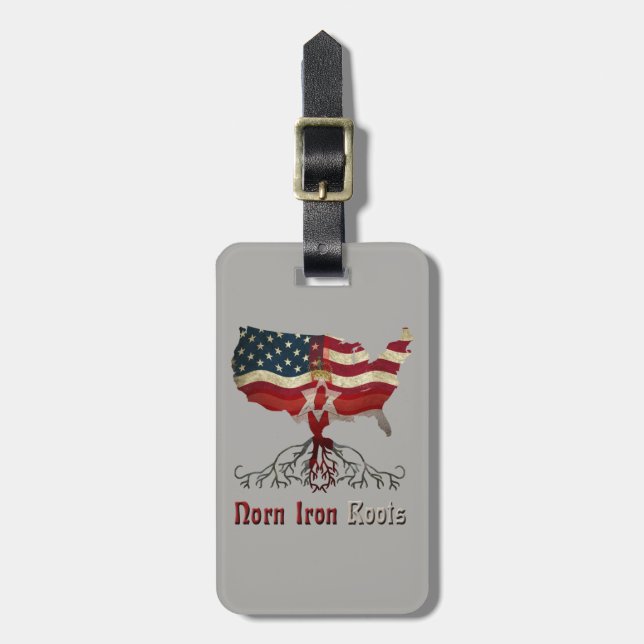 American Northern Irish Roots Luggage Tag Template (Front Vertical)