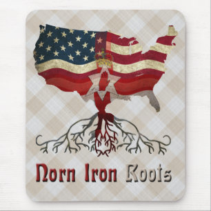 American Northern Irish Roots Mousemat Mouse Pad
