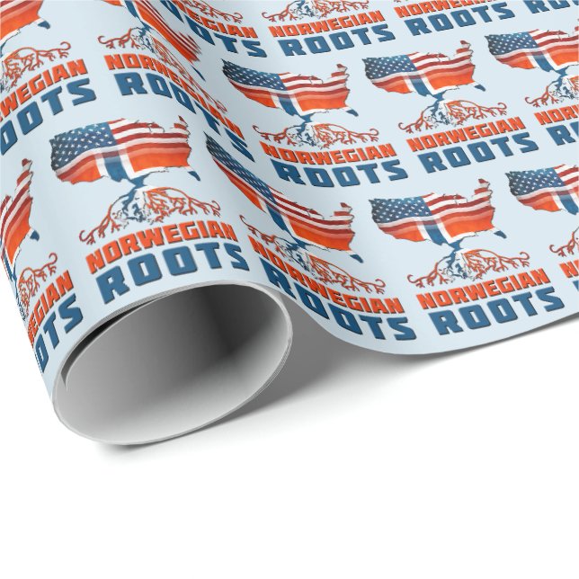 American Norwegian Roots Gift Wrap (Roll Corner)