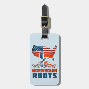 American Norwegian Roots Luggage Tag Template