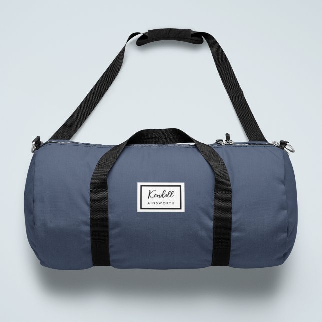 American Nostalgia Classic Simple Minimal Blue Duffle Bag (Creator Uploaded)
