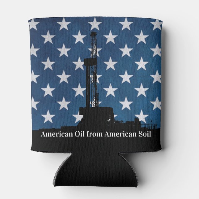 American Oil from American Soil Can Cooler (Back)