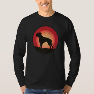 American Old Southern White Bulldog Retro  4 T-Shirt
