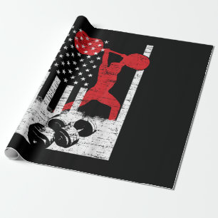 American Olympic Weightlifting Wrapping Paper