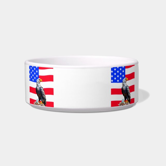 American Origami Eagle Dog Bowl (Front)