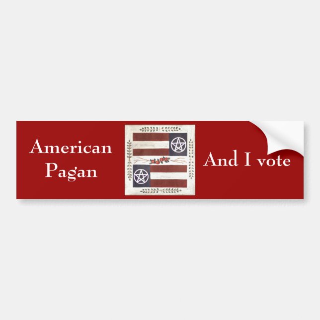 American Pagan Bumper sticker (Front)