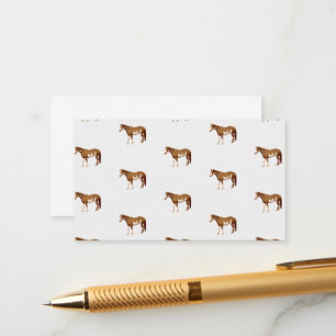 American Paint Horse Equestrian Watercolor Enclosure Card