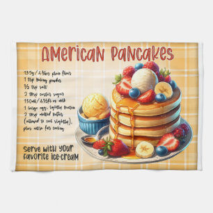 American Pancakes Recipe Kitchen Towel