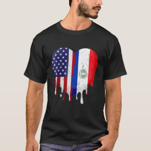 American Paraguayan Hispanic Heritage Month Flag H T-Shirt