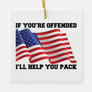 American patriot ceramic ornament