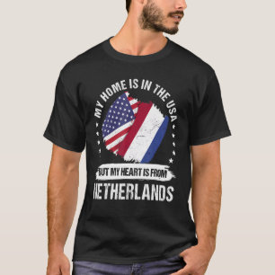 American Patriot Dutch Flag American Netherlands R T-Shirt