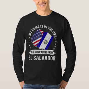 American Patriot El Salvador Flag American Salvado T-Shirt